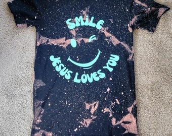 Smile Jesus Loves You Tie Dye Shirt - Christian Apparel