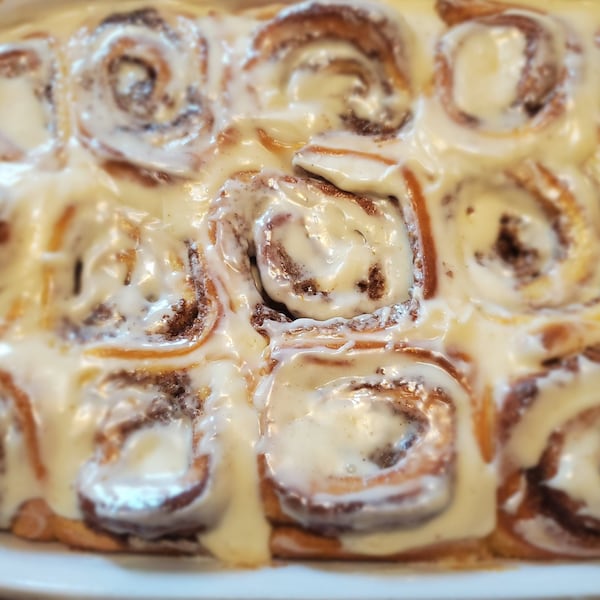 Homemade Yeast Cinnamon Rolls with Orange Vanilla Cream Cheese Frosting Recipe!