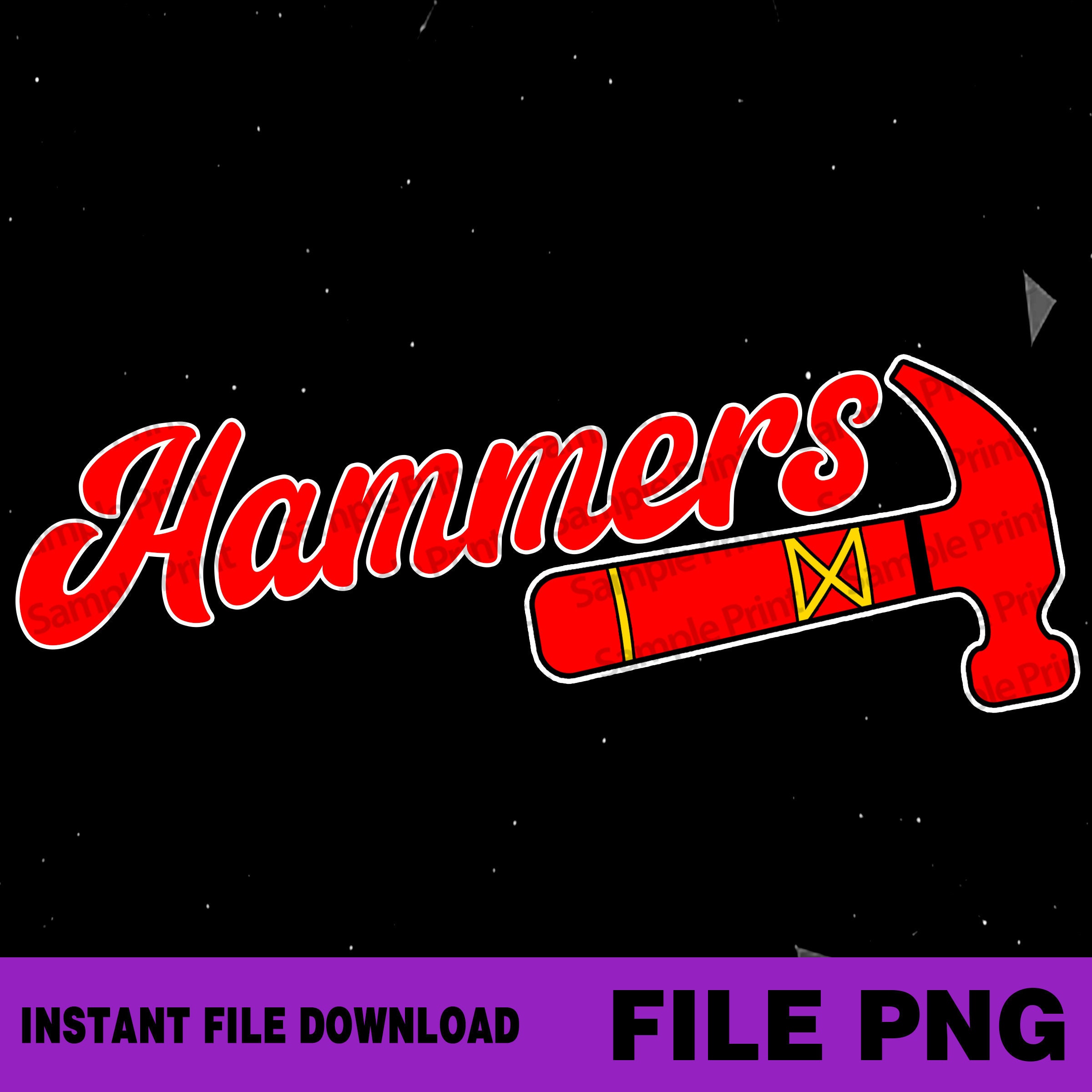 Atlanta hammers Atlanta Braves Png Baseball Png MLB png Etsy