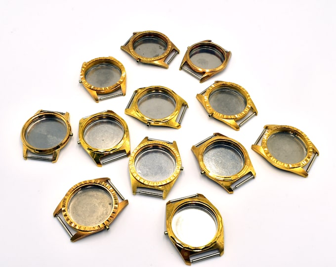 Watch Case Large Wrist Watch Case Gold Wrist Watch Case TWO Etsy