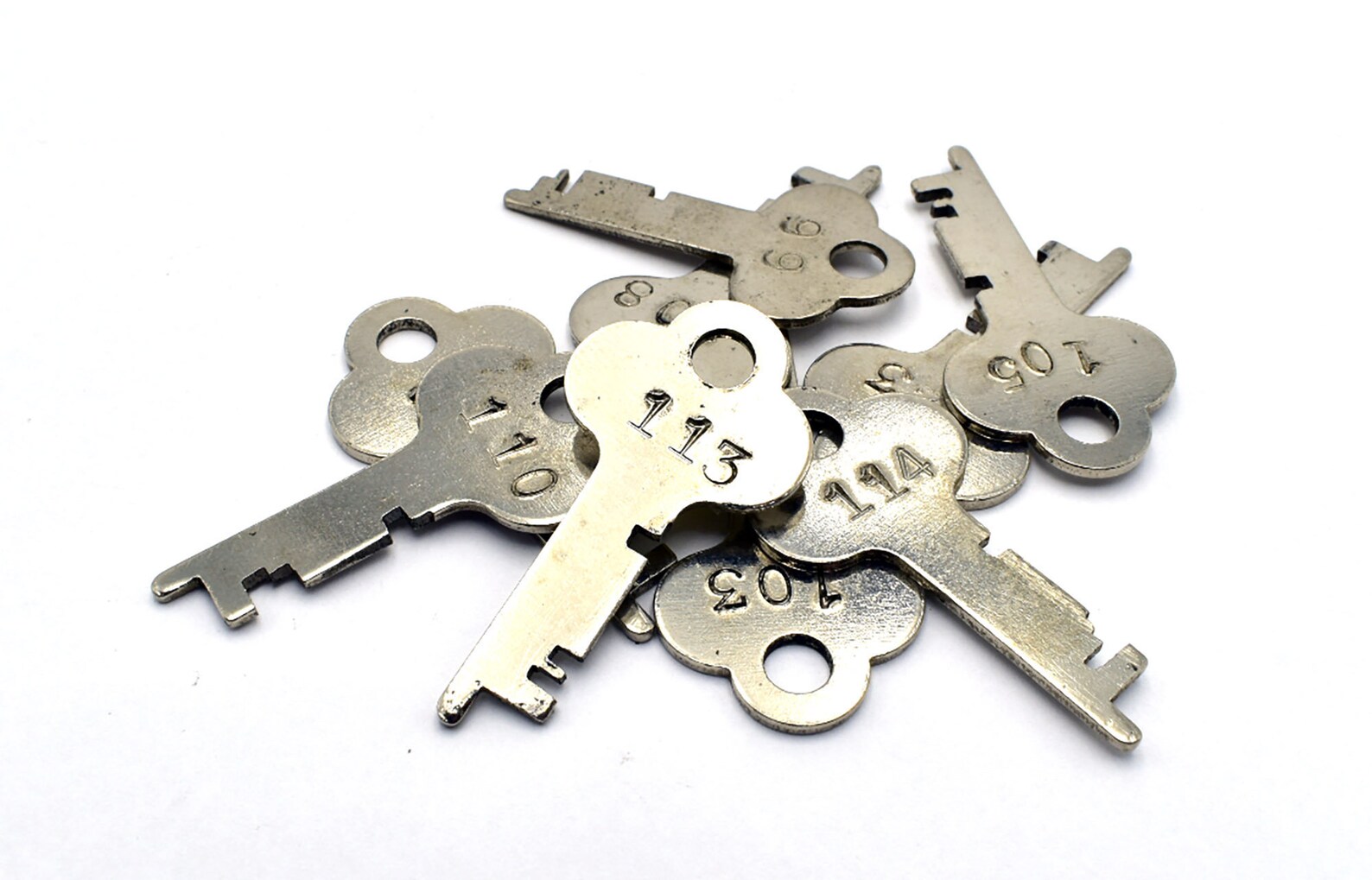 Vintage small numbered keys small silver keys with numbers Etsy