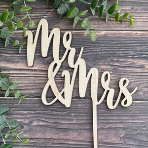 SVG Mr & Mrs Wedding Cake Topper file