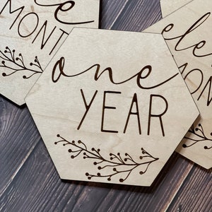 Baby Milestone HEXAGON - 25 EN TOTAL - Archivo SVG