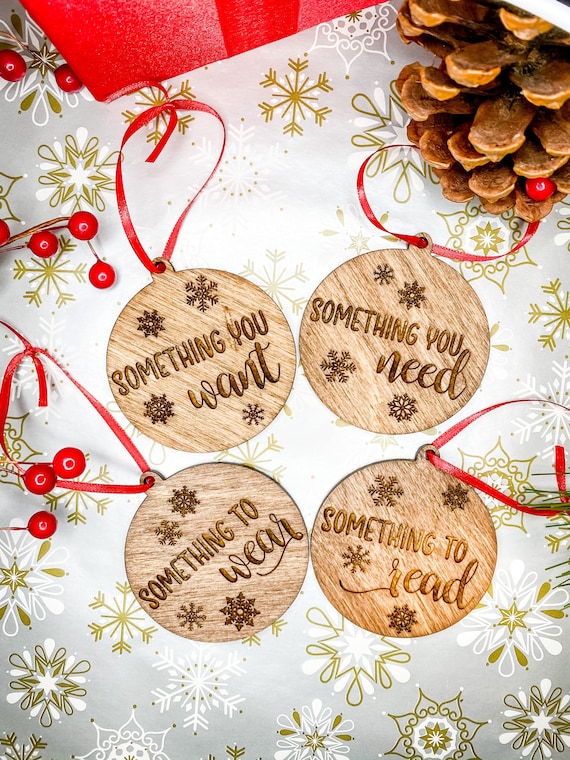 Christmas Present tags - Something to Wear, Read, Want & Need - SVG file