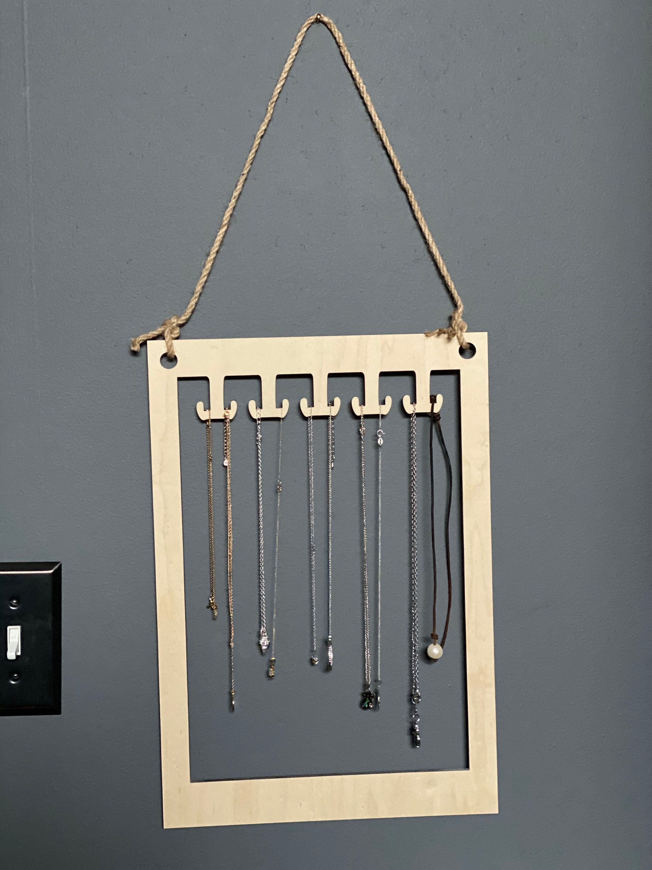 Hanging Necklace holder SVG file Etsy