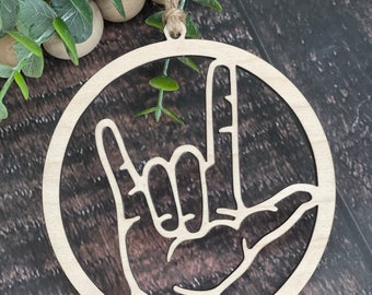 ASL "I Love You" Ornament – American Sign Language Holiday Decor - SVG file