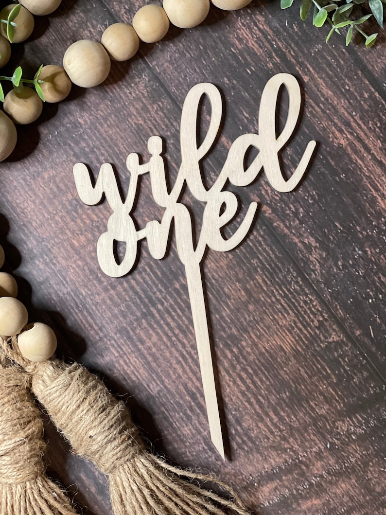 SVG Wild One Cake Topper Etsy