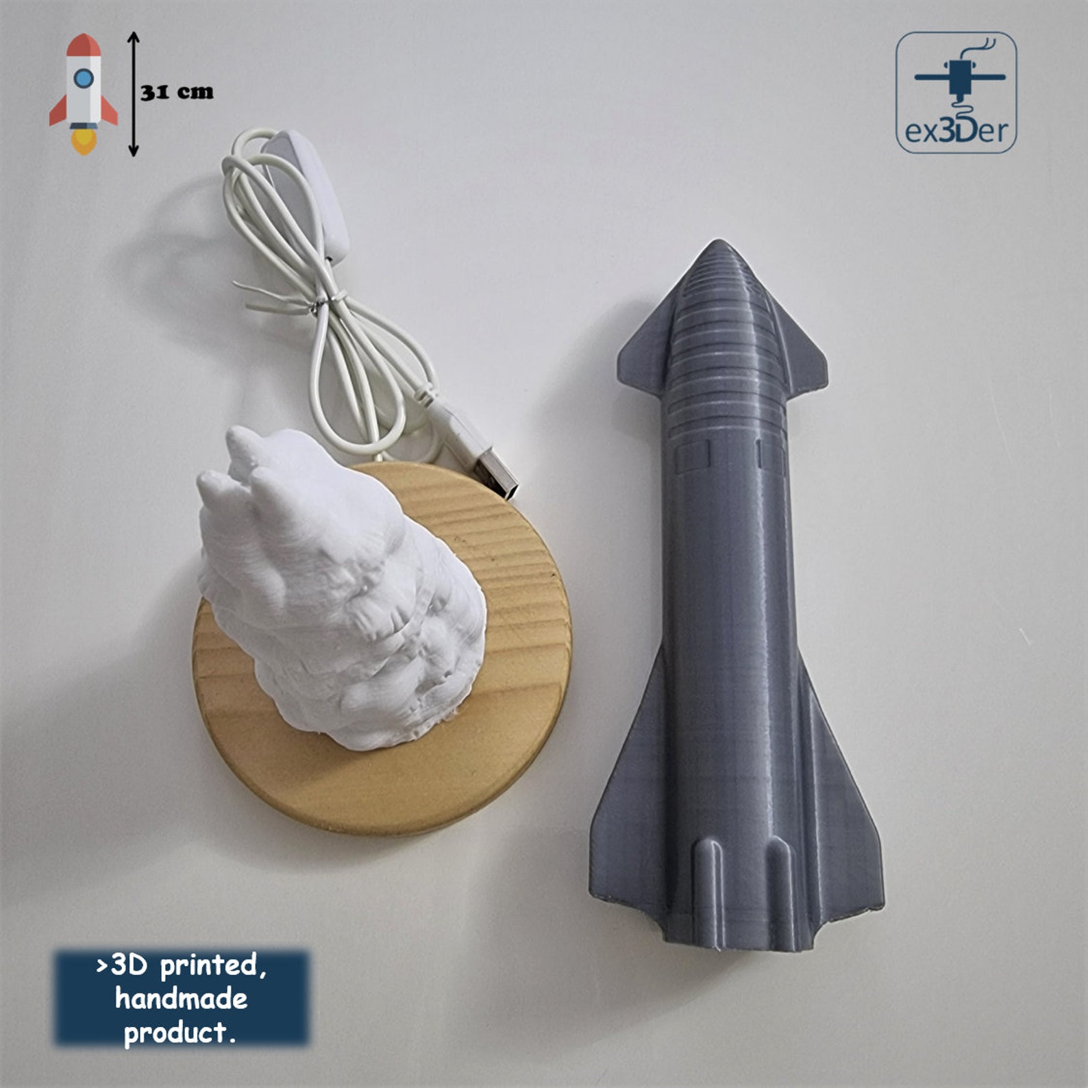 Spacex Starship Lamp Etsy