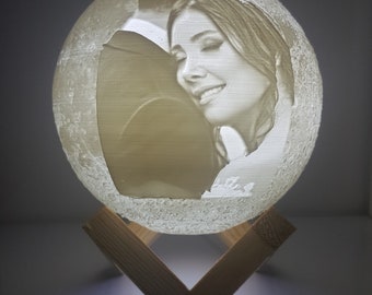 Lampe lune personnalisée