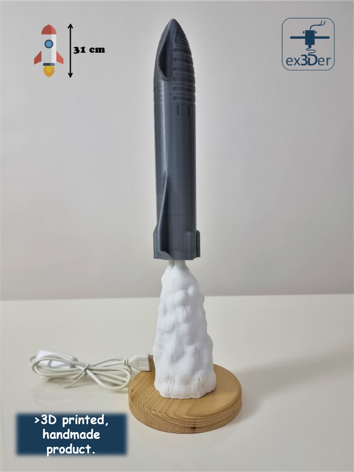 Spacex Starship Lamp Etsy