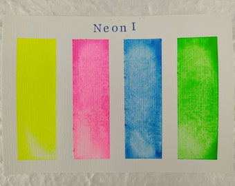 Ensemble de 11 couleurs d'aquarelle au néon à l'aquarelle faite à la main  de Neons 2 ml -  France