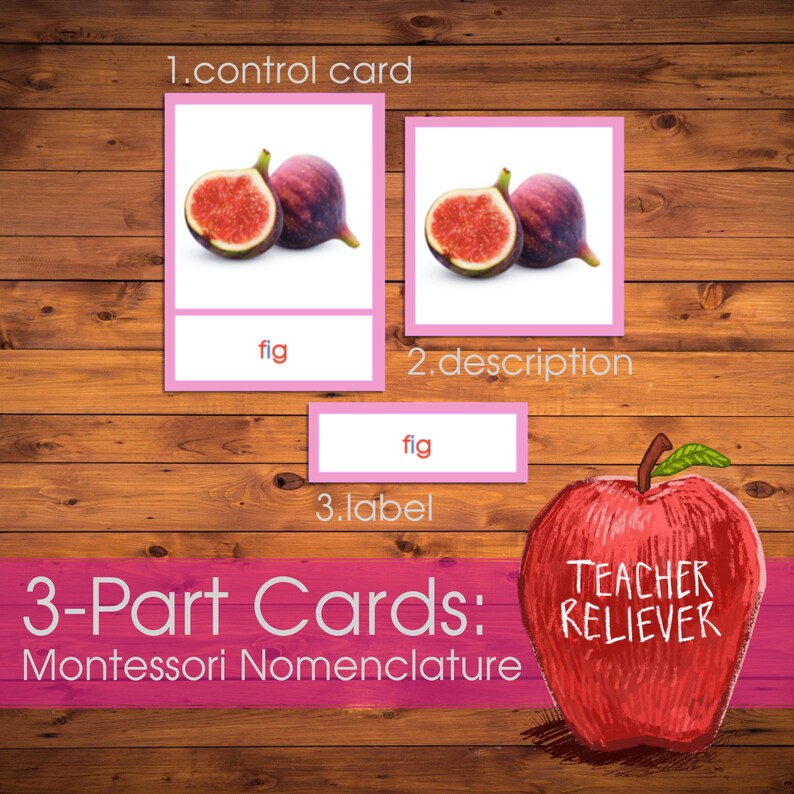 Three-part Cards: Pink Series + Teach Vowels & CVC Words + Montessori ...