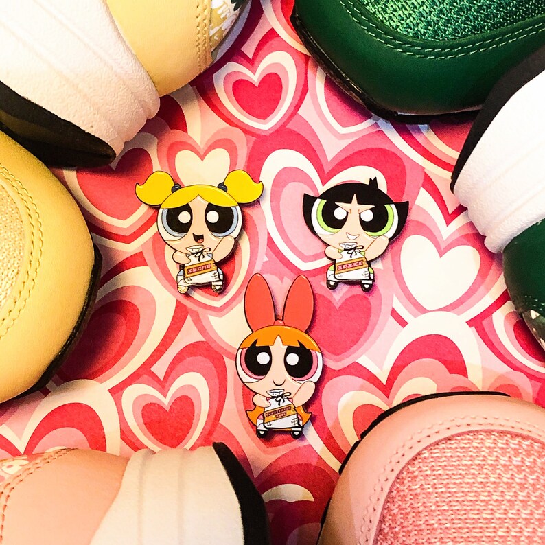 Aesthetic Pins Power Puff Girls Enamel Pin Custom Enamel Pins Cartoon Pin Cute Pins Cute Gifts Girl Power Pins Buttercup Pin for Jacket