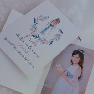 Invitaciones con foto, recordatorios de comunión con foto, recordatorios personalizados, tarjetas de comunión, invitaciones personalizadas