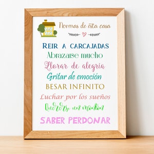 Home rules, our home rules fine art print, home rules decoration, home gift, home decoration, house rules, arrival home poster, family rules