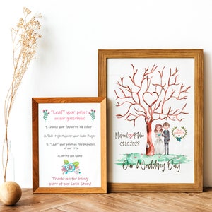 Wedding Fingerprint Tree, fingerprint tree, wedding guest book alternative, thumbprint tree, fingerprint tree, wedding stationary, wedding