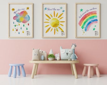 Children's room decoration, children's decorative pictures, cheerful pictures for the wall, cheerful room decoration, nursery posters