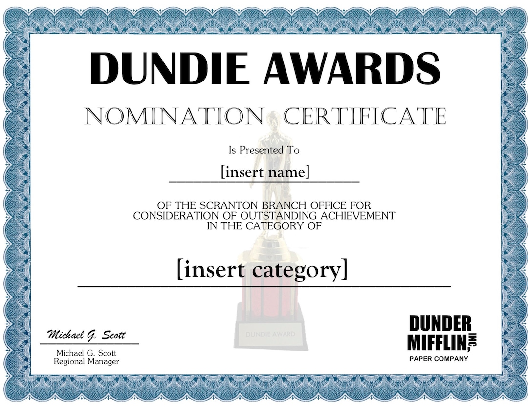 Dundie Award Certificates the Office I Customizable Digital Download - Etsy dundie-award-certificates-the-office-i-customizable-digital-download-etsy