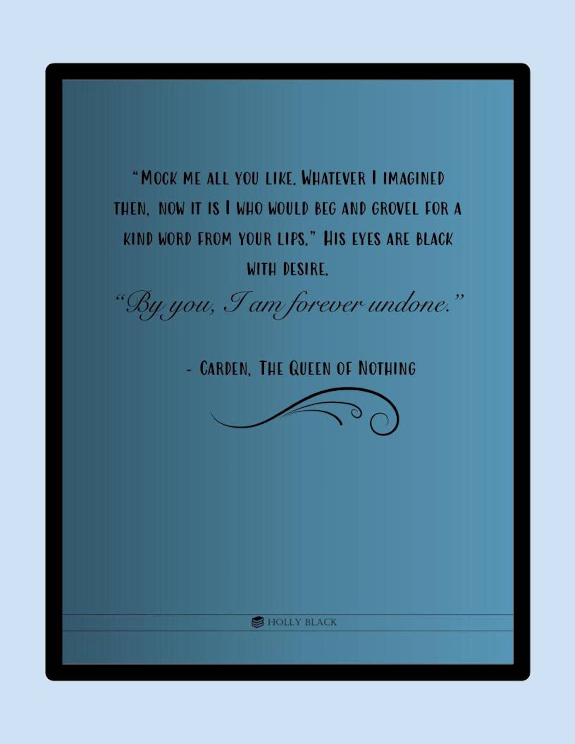 Cruel Prince | Cardan | Holly Black | Printable Quote | Digital Download -  Etsy