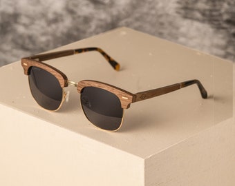 Buy Biarritz Walnut Wooden Polarized Sunglasses for Men or Women