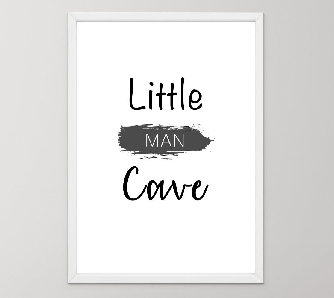 Pequeño hombre cueva Pared arte impresión Estampados de la | Etsy