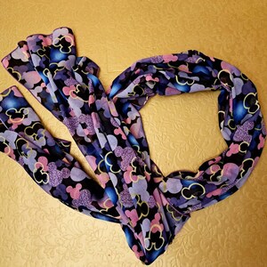 Brand Silk Square Scarf Scarves for Women Mickey Mouse Pattern