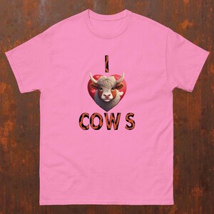 Adorable I Love COWS Shirt, Whimsical Cow Print Design