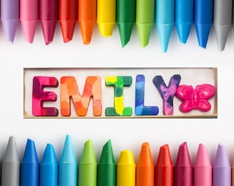 Crayon Names, Personalized Crayon Gift, Letter Crayons, Kids Birthday Gift, Kids Crayon Party Favor, Glitter Crayons, Rainbow Crayons
