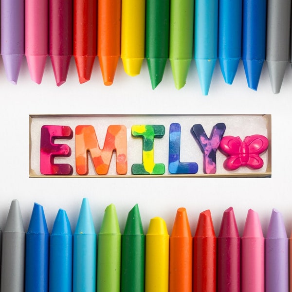 Crayon Names, Personalized Crayon Gift, Letter Crayons, Kids Birthday Gift, Kids Crayon Party Favor, Glitter Crayons, Rainbow Crayons