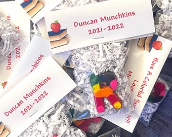 Letter Crayons, Custom Party Favors, Kids Party Favor, Kids Favor Bags, Crayon Favors, Kids Goodie Bags, Classroom Gifts For Students