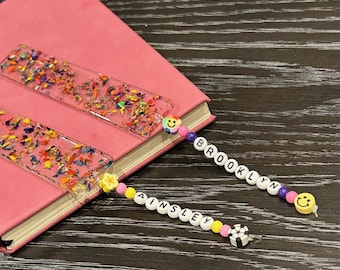 Personalized Bookmark, Resin Bookmark, Teacher Appreciation Gift, Crayon Bookmark Gift, Custom Teacher Gift, Reading Gift, Bookworm Gift