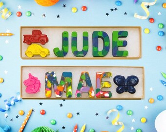 Custom Crayon Letters, Kids Birthday Gift, Crayon Name, Initial Crayons, Christmas Stocking Stuffer, Alphabet Crayons, Unique Gift For Kids