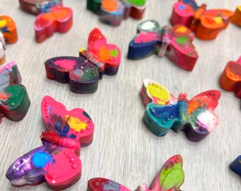 Butterfly Shaped Crayons, Gift For Girls, Kids Stocking Stuffer, Crayon Party Favor, Butterfly Birthday, Toddler Gift, Easter Basket Stuffer