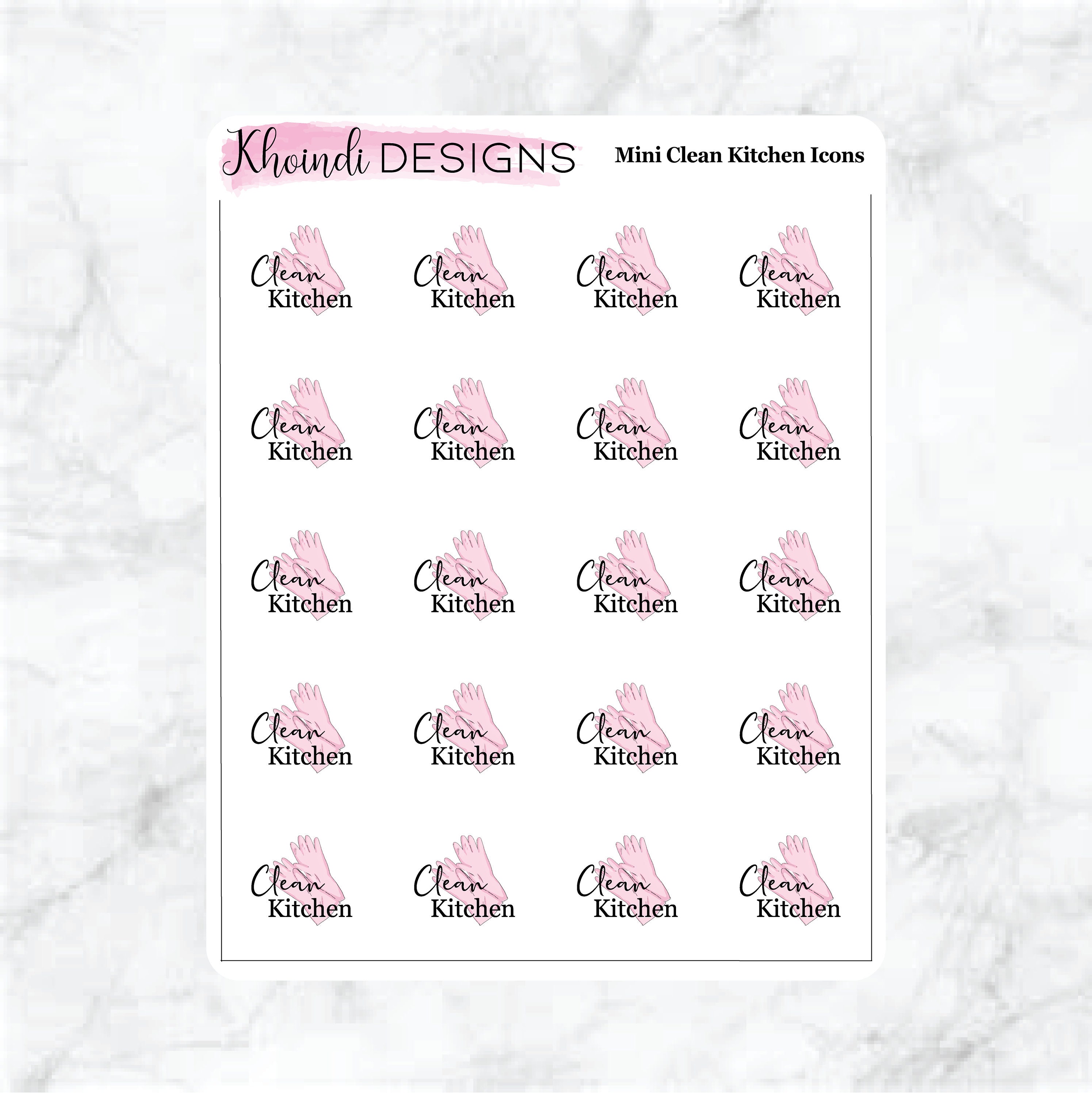 Clean Kitchen Icon || Planner Sticker Sheet - Etsy
