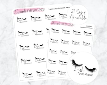 Lash Appointment Icon|| Planner Sticker Sheet