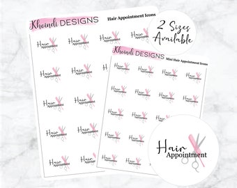 Hair Appointment|| Planner Sticker Sheet