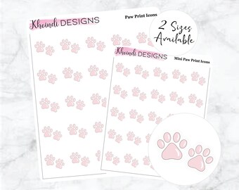 Paw Print Icon || Planner Sticker Sheet