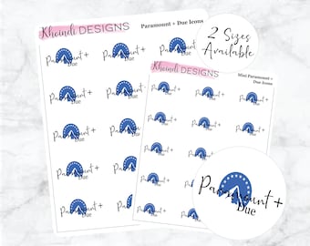 Paramount + Due Icon || Planner Sticker Sheet