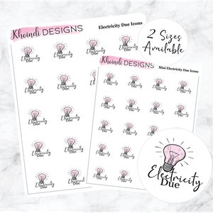 Strom wegen Symbol || Planer Sticker Blatt