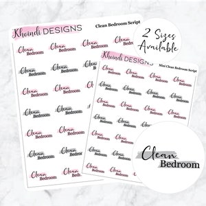 Script chambre épurée || Feuille d'autocollants pour agenda