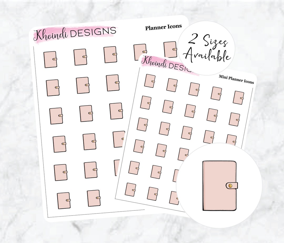 Planner Icon || Planner Sticker Sheet - Etsy