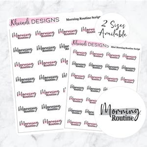 Morgen-Routine Skript || Planer Sticker Blatt