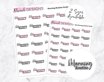 Morning Routine Script || Planner Sticker Sheet
