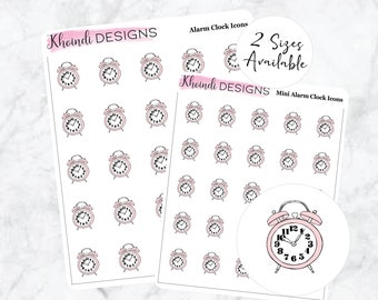 Alarm Clock Icon || Planner Sticker Sheet