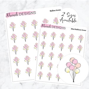 Ballonpictogram || Planner-stickervel