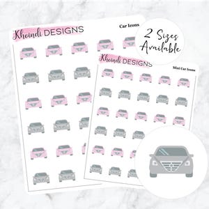 Car Icon || Planner Sticker Sheet