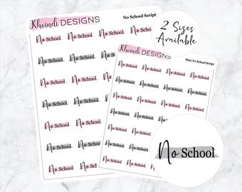 Nenhum roteiro escolar || Planner Sticker Sheet