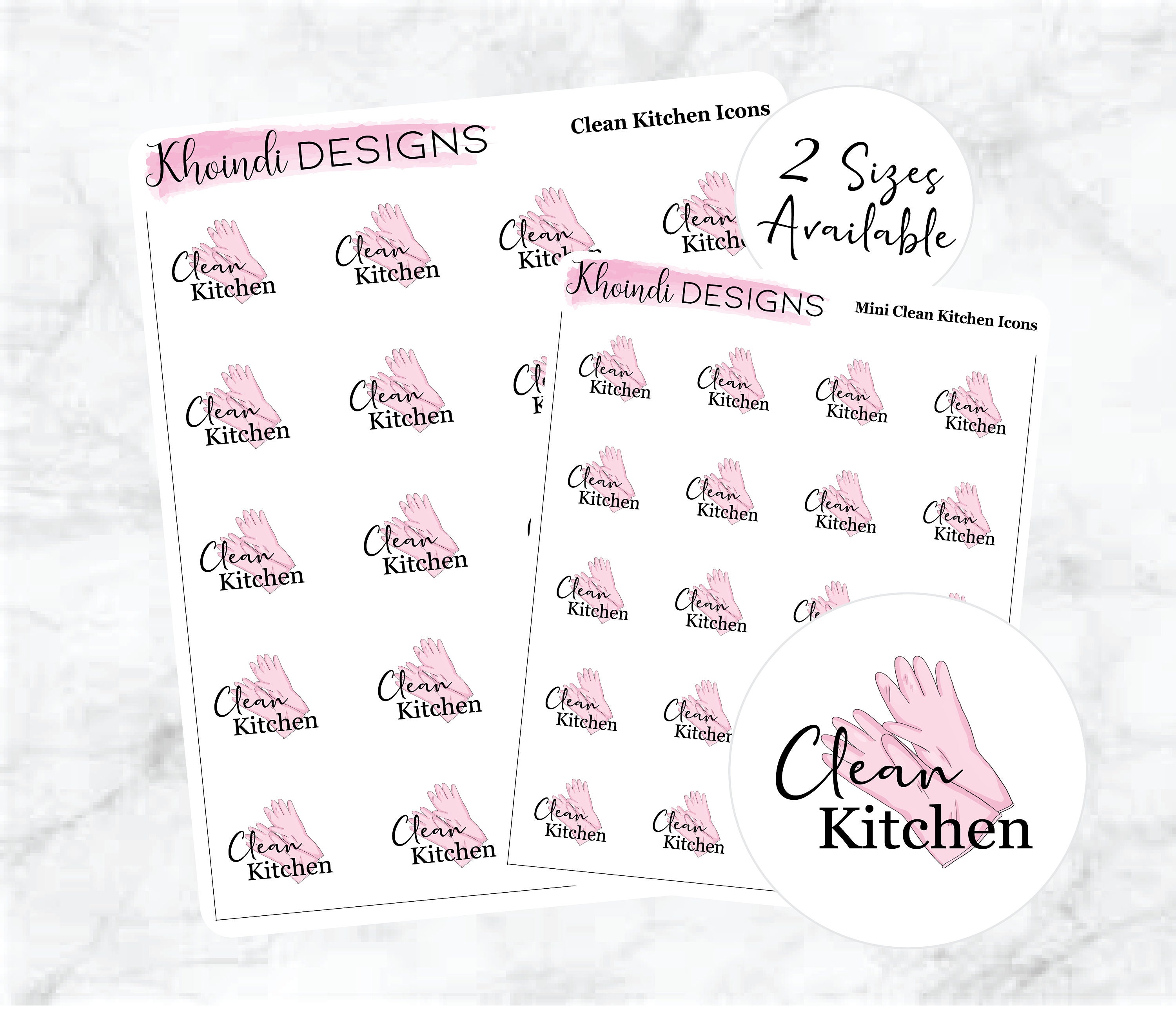 Clean Kitchen Icon || Planner Sticker Sheet - Etsy