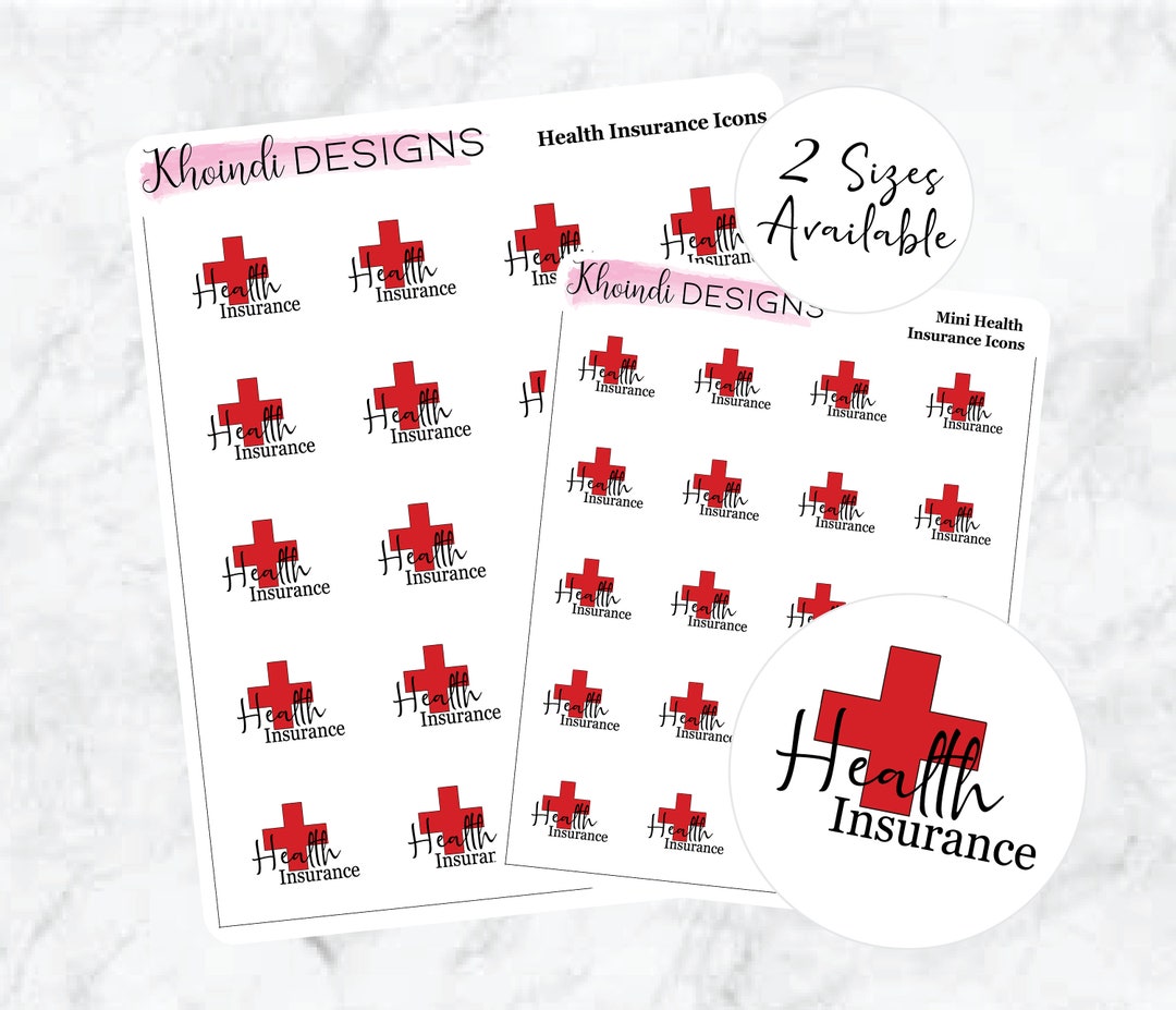 Health Insurance Icon || Planner Sticker Sheet - Etsy