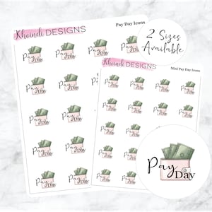 Zahltag Symbol || Planner Stickerbögen